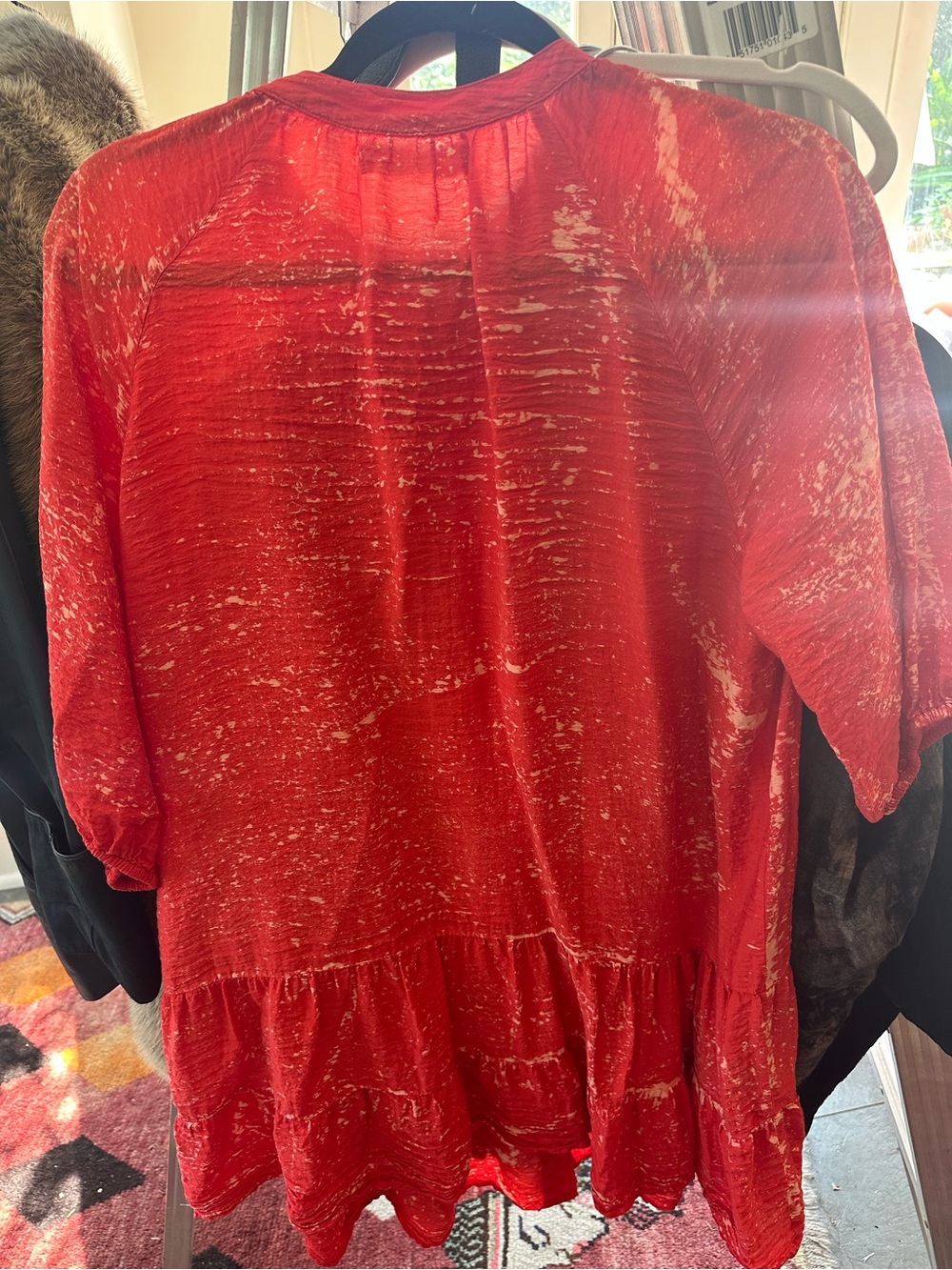 Electric & Rose Distressed Red Button-Front Tunic - Picture 4 of 4